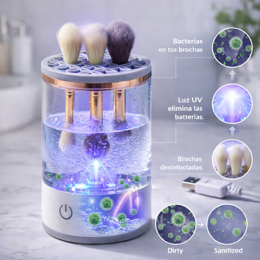 CleanBrush™Limpia tus brochas en 10 segundos con luz UV